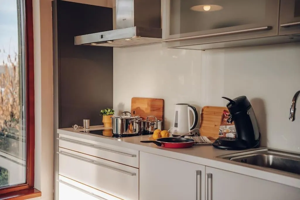 Design 3Bd Apartment Cooking Area In Architect Villa Praha 0*,